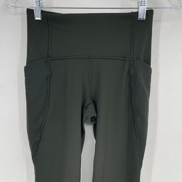 Lululemon Breezy Dot Crop 19" Size 4 Evergreen - Picture 6 of 8